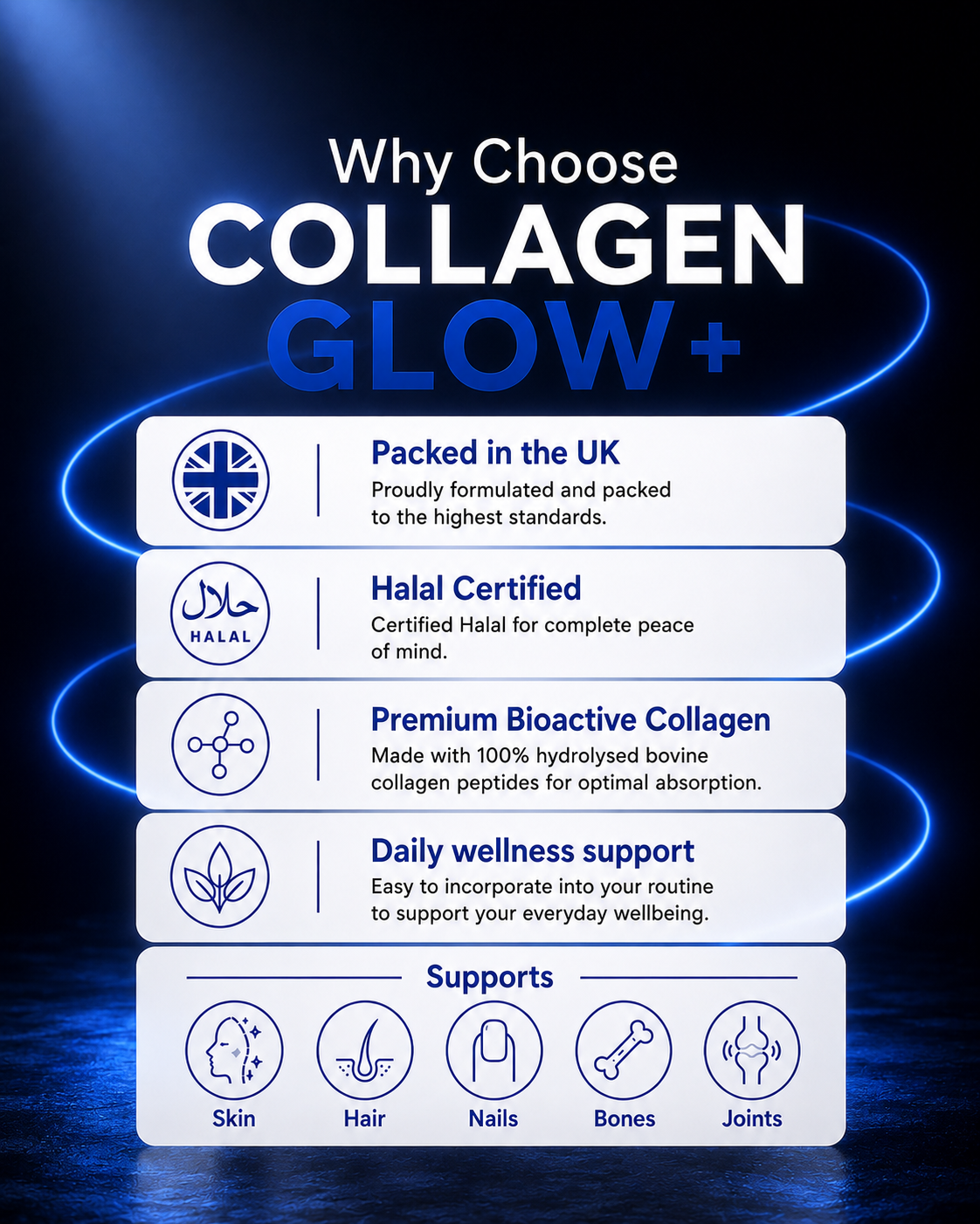 Collagen Glow+ | Hydrolysed Bovine Collagen Peptides